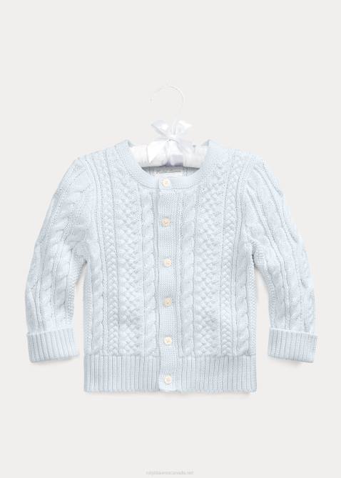 Baby Ralph Lauren Aran-Knit Cotton Cardigan 4DJ28325