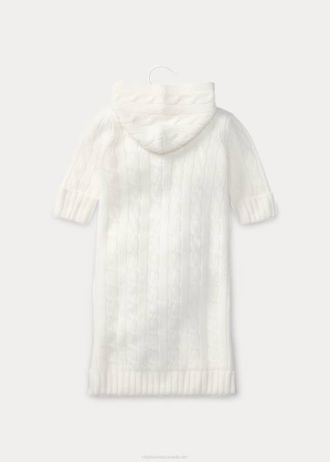 Baby Ralph Lauren Cable-Knit Cashmere Bunting 4DJ27755 Warm White