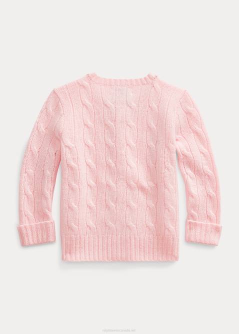 Baby Ralph Lauren Cable-Knit Cashmere Cardigan 4DJ28004 Morning Pink