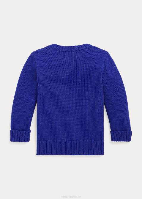 Baby Ralph Lauren Polo Bear Crewneck Sweater 4DJ28319 City Royal