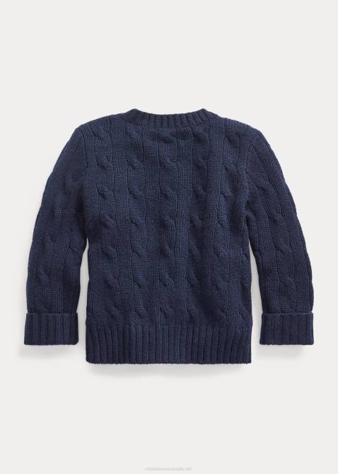 Baby Ralph Lauren The Iconic Cable-Knit Cashmere Sweater 4DJ27999 Refined Navy
