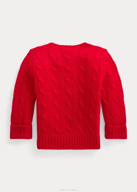 Baby Ralph Lauren The Iconic Cable-Knit Cashmere Sweater 4DJ28000 Rl2000 Red