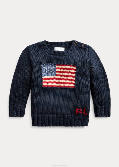Baby Ralph Lauren The Iconic Flag Sweater 4DJ27984 Hunter Navy