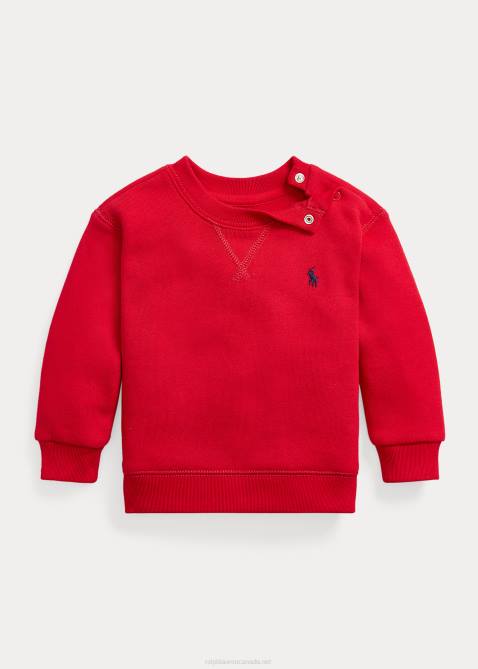 Baby Ralph Lauren Fleece Crewneck Sweatshirt 4DJ27974 RL 2000 Red