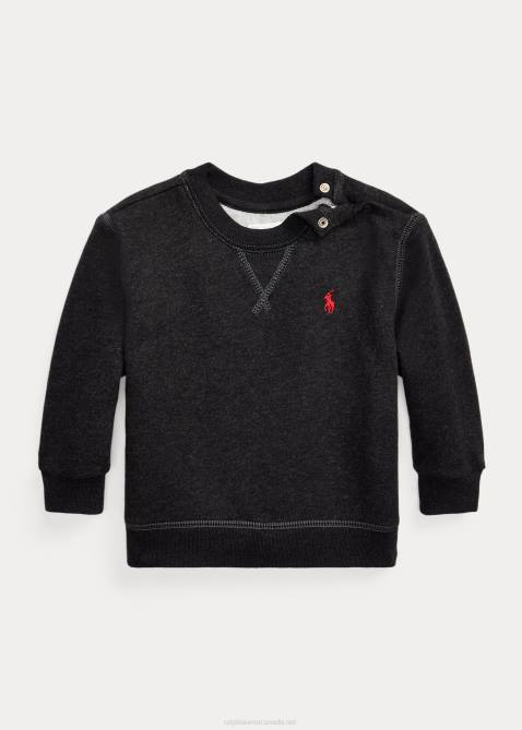 Baby Ralph Lauren Fleece Crewneck Sweatshirt 4DJ27975 Avery Heather