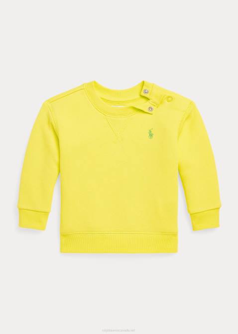 Baby Ralph Lauren Fleece Crewneck Sweatshirt 4DJ27976 Laser Yellow