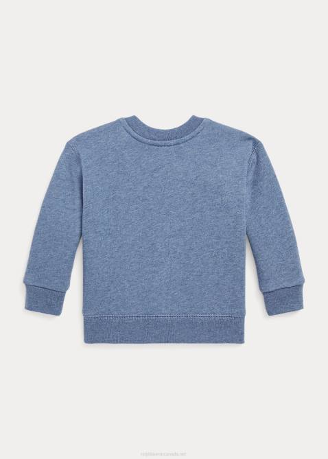 Baby Ralph Lauren Fleece Crewneck Sweatshirt 4DJ27977 Painters Blue Heather