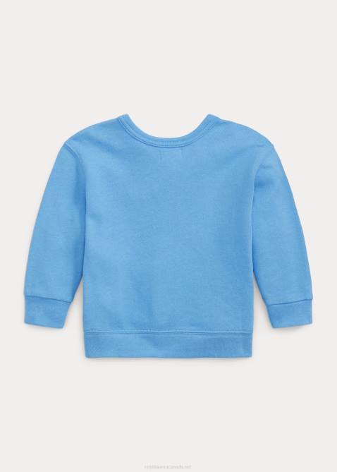 Baby Ralph Lauren Logo Spa Terry Sweatshirt 4DJ28302 Harbor Island Blue