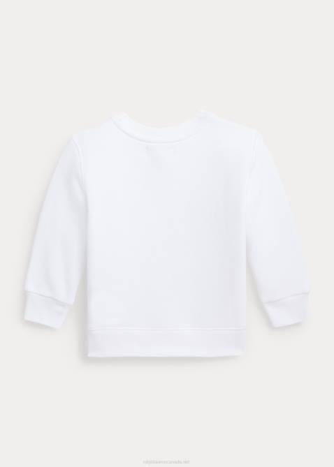 Baby Ralph Lauren Logo Tie-Dye-Print Fleece Sweatshirt 4DJ28305 White