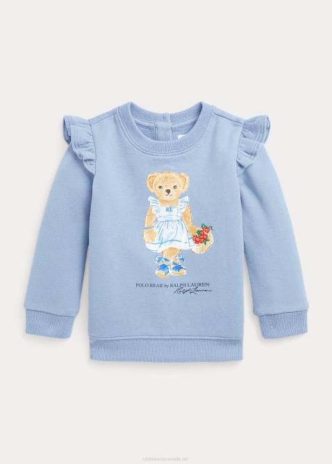 Baby Ralph Lauren Polo Bear Fleece Sweatshirt 4DJ27978 Channel Blue