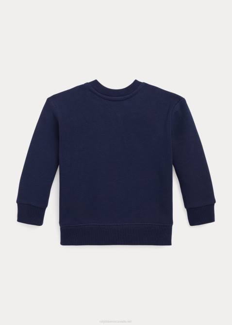 Baby Ralph Lauren Polo Bear Fleece Sweatshirt 4DJ28299 Cruise Navy Voyager Bear