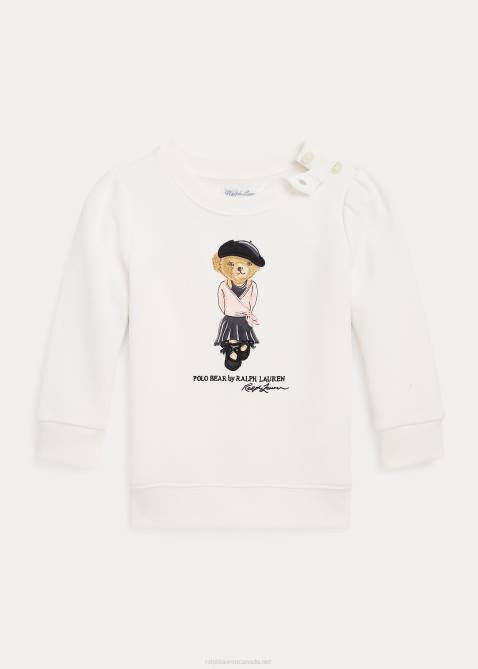 Baby Ralph Lauren Polo Bear Fleece Sweatshirt 4DJ28300 Deckwash White