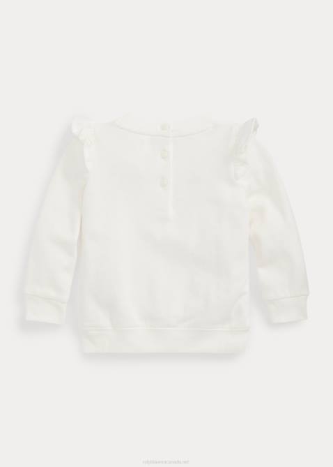 Baby Ralph Lauren Ruffled Spa Terry Sweatshirt 4DJ28301 Deckwash White