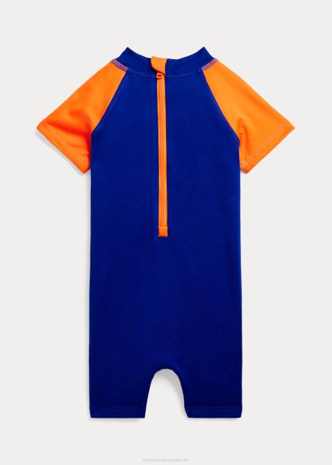 Baby Ralph Lauren Polo Bear Rash Guard Shortall 4DJ27953 City Royal
