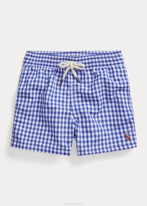 Baby Ralph Lauren Traveler Swim Trunk 4DJ27931 Cruise Royal Gingham
