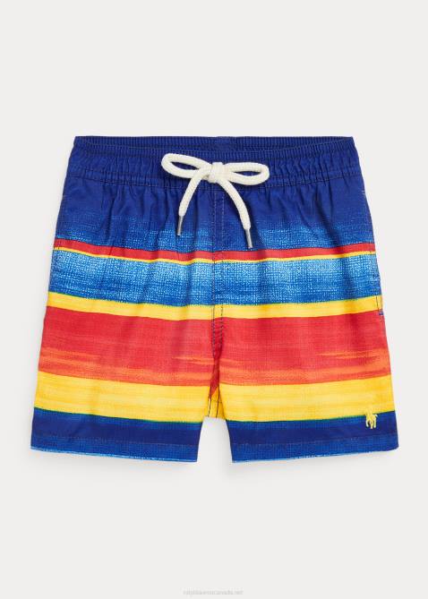 Baby Ralph Lauren Traveler Swim Trunk 4DJ27943 Blue/Yellow Stripe