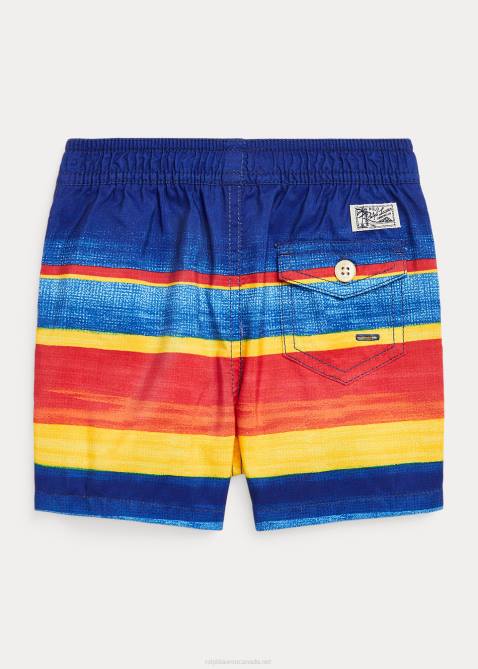 Baby Ralph Lauren Traveler Swim Trunk 4DJ27943 Blue/Yellow Stripe