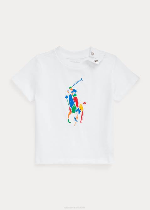 Baby Ralph Lauren Big Pony Cotton Jersey Tee 4DJ28259 White