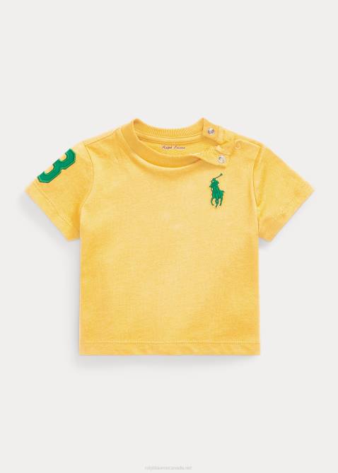 Baby Ralph Lauren Big Pony Cotton Jersey Tee 4DJ28268 Signal Yellow/Stem