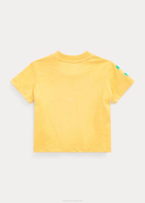 Baby Ralph Lauren Big Pony Cotton Jersey Tee 4DJ28268 Signal Yellow/Stem