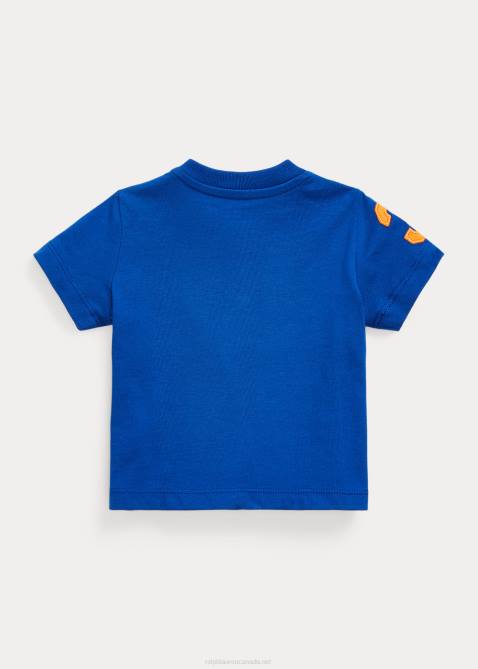 Baby Ralph Lauren Big Pony Cotton Jersey Tee 4DJ28269 Sapphire Star/Lemon