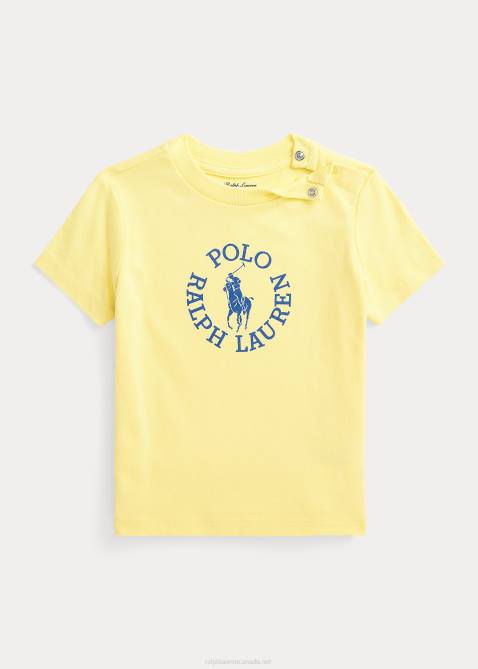 Baby Ralph Lauren Big Pony Logo Cotton Jersey Tee 4DJ27879 Bristol Yellow