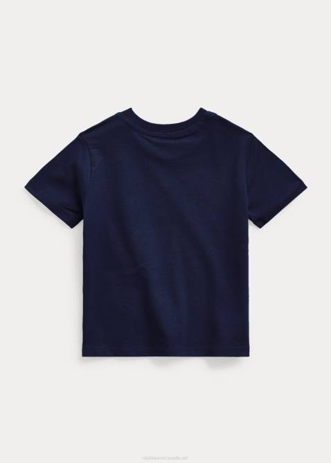 Baby Ralph Lauren Cotton Jersey Crewneck Tee 4DJ27885 Cruise Navy