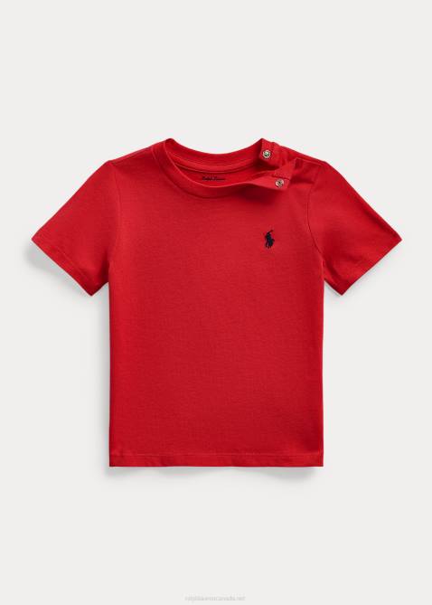 Baby Ralph Lauren Cotton Jersey Crewneck Tee 4DJ27886 RL 2000 Red