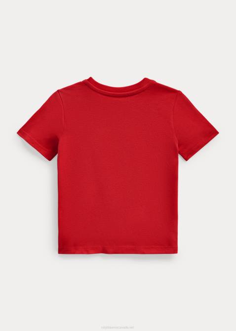 Baby Ralph Lauren Cotton Jersey Crewneck Tee 4DJ27886 RL 2000 Red
