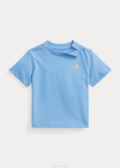 Baby Ralph Lauren Cotton Jersey Crewneck Tee 4DJ28264 Harbor Island Blue