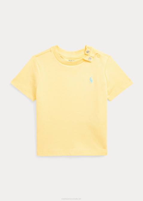 Baby Ralph Lauren Cotton Jersey Crewneck Tee 4DJ28266 Corn Yellow