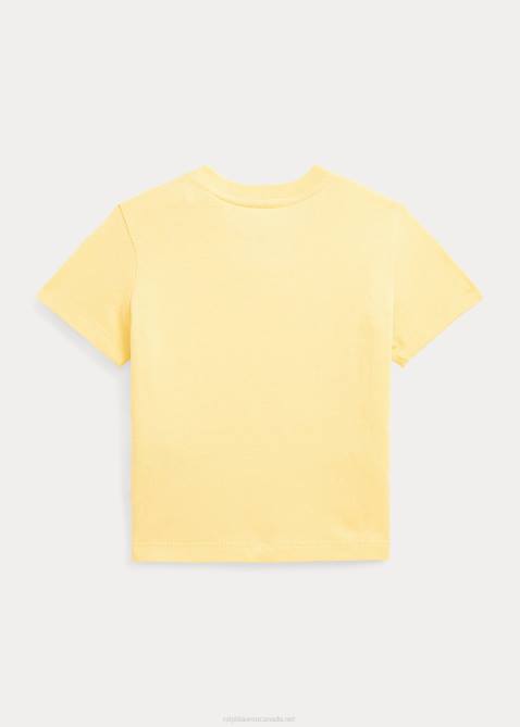 Baby Ralph Lauren Cotton Jersey Crewneck Tee 4DJ28266 Corn Yellow