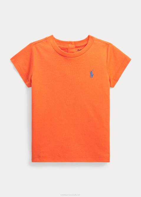 Baby Ralph Lauren Cotton Jersey Crewneck Tee 4DJ28271 May Orange