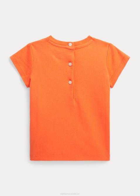 Baby Ralph Lauren Cotton Jersey Crewneck Tee 4DJ28271 May Orange