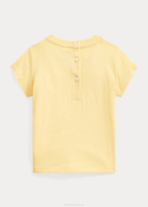 Baby Ralph Lauren Cotton Jersey Crewneck Tee 4DJ28272 Corn Yellow