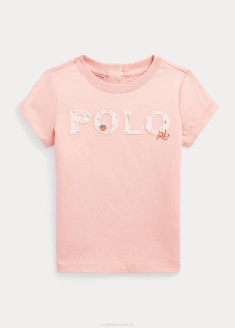 Baby Ralph Lauren Floral-Logo Cotton Jersey Tee 4DJ27883 Adirondack Rose