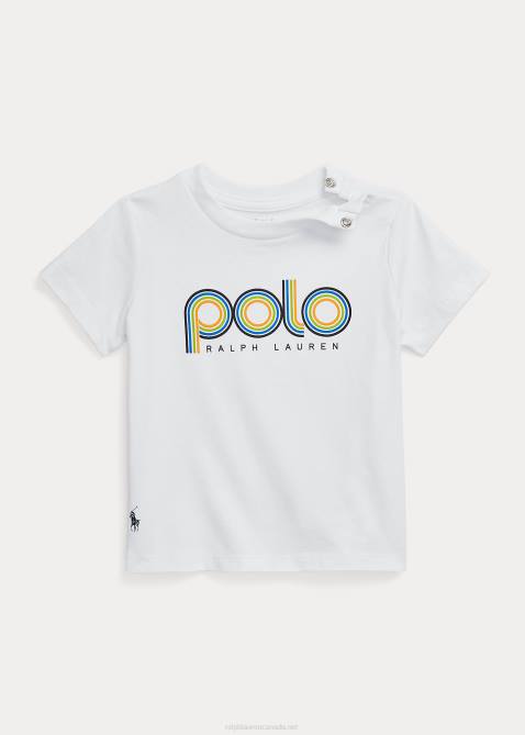 Baby Ralph Lauren Logo Cotton Jersey Tee 4DJ27881 White