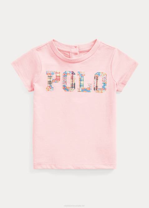 Baby Ralph Lauren Logo Cotton Jersey Tee 4DJ28261 Hint Of Pink