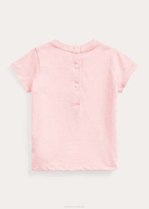 Baby Ralph Lauren Logo Cotton Jersey Tee 4DJ28261 Hint Of Pink