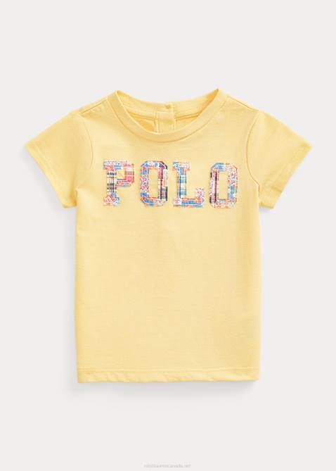 Baby Ralph Lauren Logo Cotton Jersey Tee 4DJ28262 Corn Yellow