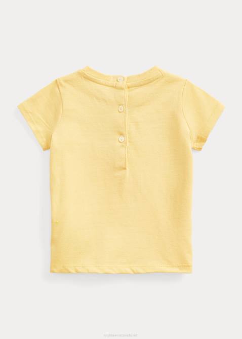Baby Ralph Lauren Logo Cotton Jersey Tee 4DJ28262 Corn Yellow