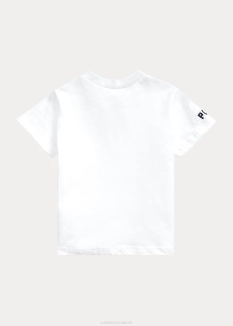 Baby Ralph Lauren Polo Bear Cotton Jersey Tee 4DJ27869 White