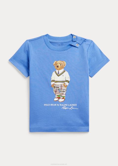 Baby Ralph Lauren Polo Bear Cotton Jersey Tee 4DJ27870 Harbor Island Blue