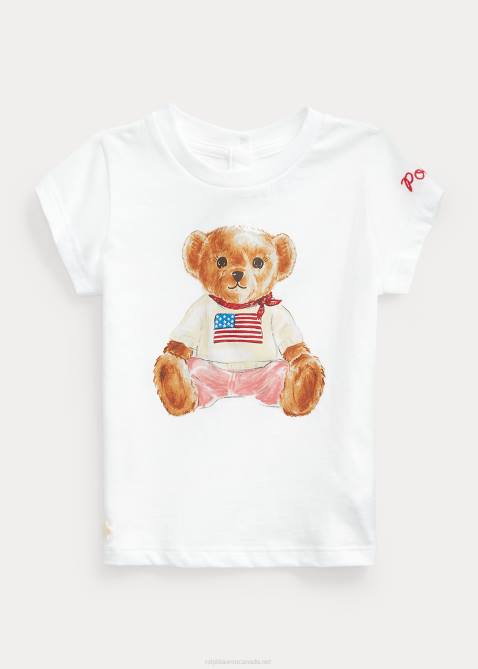 Baby Ralph Lauren Polo Bear Cotton Jersey Tee 4DJ27871 White