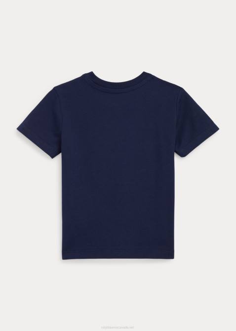 Baby Ralph Lauren Polo Bear Cotton Jersey Tee 4DJ28248 Cruise Navy Voyager Bear