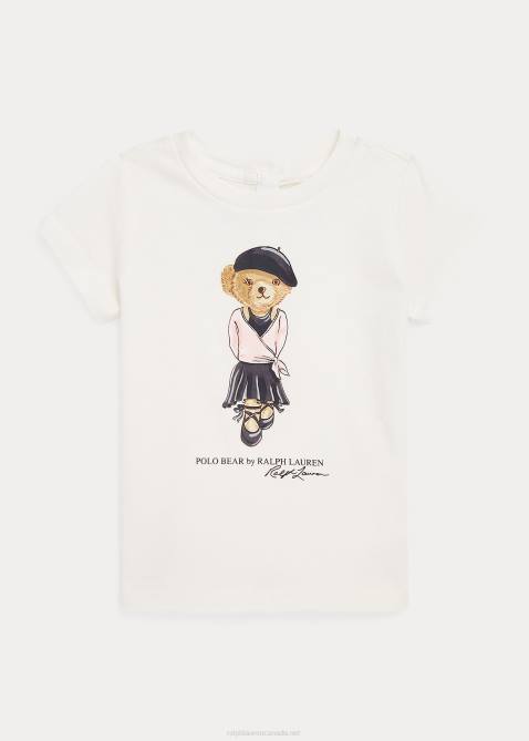 Baby Ralph Lauren Polo Bear Cotton Jersey Tee 4DJ28250 Deckwash White