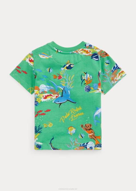 Baby Ralph Lauren Polo Bear Cotton Jersey Tee 4DJ28252 Classic Kelly Green