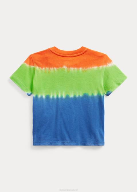 Baby Ralph Lauren Polo Bear Tie-Dye Cotton Jersey Tee 4DJ28249 Sapphire Star Multi