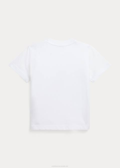 Baby Ralph Lauren Tie-Dye Big Pony Cotton Jersey Tee 4DJ28260 White