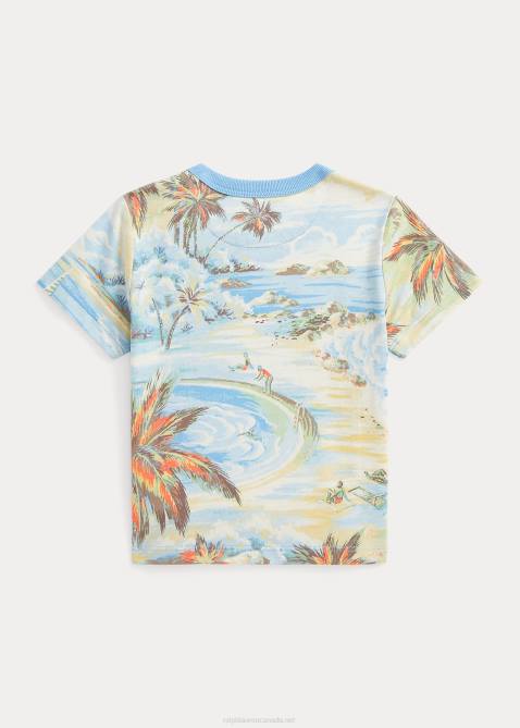 Baby Ralph Lauren Tropical-Print Cotton Jersey Tee 4DJ27882 Hawaiian Beach Bazaar